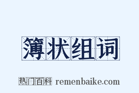 簿状组词是什么意思的图片